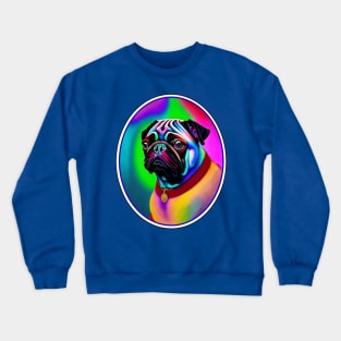 Pug in Living Color Crewneck Sweatshirt